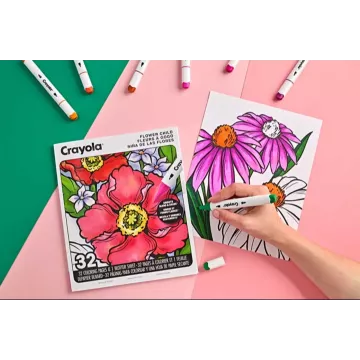 Crayola: Carte de colorat pentru adulți – Magia florilor - .foto