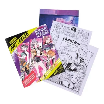 Crayola: Art With Edge - Vânătorii de Demoni K‑Pop, carte de colorat și poster - .foto
