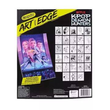 Crayola: Art With Edge - Vânătorii de Demoni K‑Pop, carte de colorat și poster - .foto