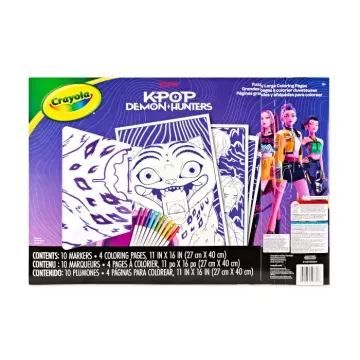 Crayola: K-Pop Demon Hunters nagyméretű, puha színezőlapok - . kép