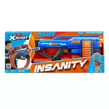 ZURU X-Shot Insanity: Mad Mega Barrel (Óriás forgótáras) szivacslövő fegyver 72 lövedékkel - 1. Sz. - . kép