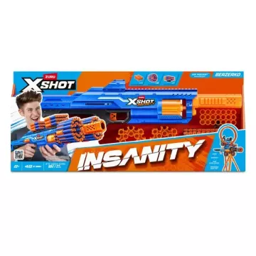 ZURU X-Shot Insanity: Berzerko, pistol cu tambur de 8 focuri, cu bureți, 48 proiectile - Nr. 1 - .foto