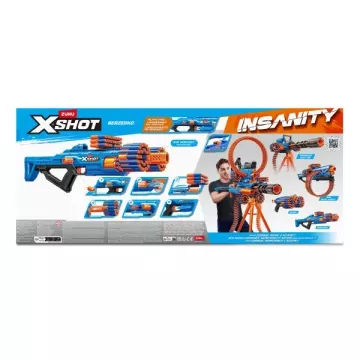 ZURU X-Shot Insanity: Berzerko, pistol cu tambur de 8 focuri, cu bureți, 48 proiectile - Nr. 1 - .foto