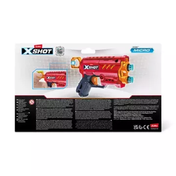 Set pistoale cu burete ZURU X-Shot Excel Micro, 2 bucăți, cu 16 proiectile – seria 1 - .foto