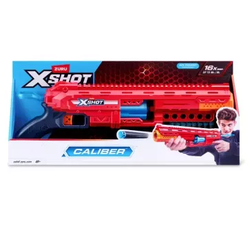 ZURU X-Shot Excel: Caliber, armă cu tambur pentru proiectile din spumă, 16 gloanțe – seria 1 - .foto