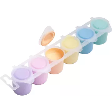 ICO Süni: Pasztell színű tégelyes tempera - 6 db-os CSOMAGOLÁSSÉRÜLT - . kép