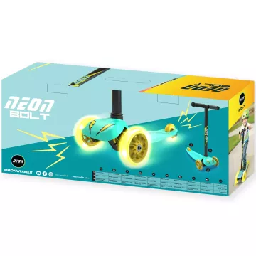 Yvolution: Neon Bolt háromkerekű roller világító kerékkel - Zöld-CSOMAGOLÁSSÉRÜLT - . kép