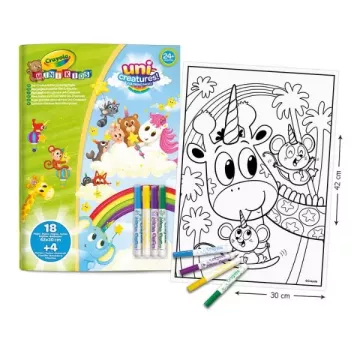 Crayola Mini Kids: Set maxi de colorat cu carioci - Animale-unicorn AMBALAJ DETERIORAT - .foto