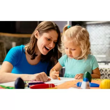 Crayola Mini Kids: Maxi kifestő és filctoll készlet - Állatkornis CSOMAGOLÁSÉRÜLT - . kép