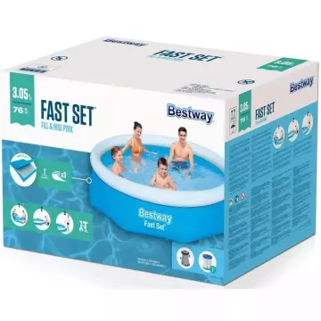 Bestway: piscină gonflabilă Fast Set cu filtrare - 305x76 cm – DEVALORIZAT - .foto