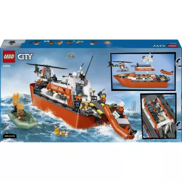 LEGO® City Barca de salvare și elicopterul Gărzii de Coastă 60504 AMBALAJ DETERIORAT - .foto