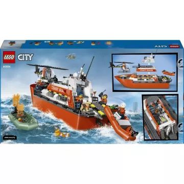 LEGO® City Barca de salvare și elicopterul Gărzii de Coastă 60504 AMBALAJ DETERIORAT - .foto