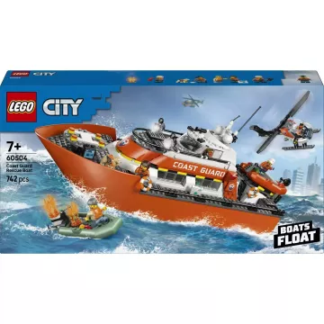 LEGO® City Barca de salvare și elicopterul Gărzii de Coastă 60504 AMBALAJ DETERIORAT - .foto