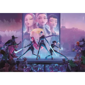 Puzzle compact Clementoni – Vânătorii de demoni K‑Pop, 1000 piese - .foto