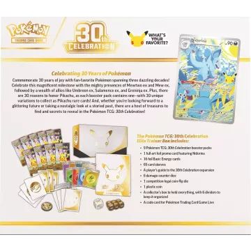 POKÉMON-SAMMELKARTENSPIEL: 30. JAHRESTAG – ELITE TRAINER BOX - . bild aus
