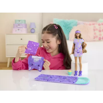 Păpușa Barbie Petrecere în pijama Reveal - mov - .foto