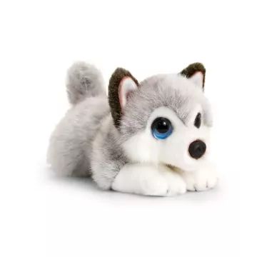 Câine de pluș culcat, 25 cm - diverse modele - .foto