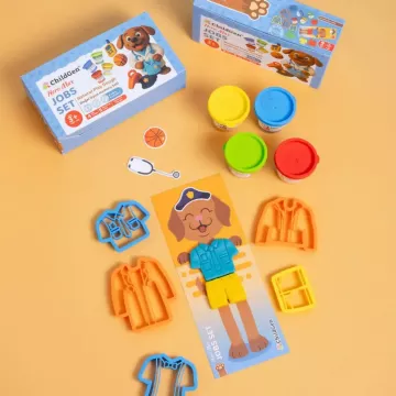 ChildGen: Set de plastilină cu haine de lucru în cutie - 100% natural - .foto