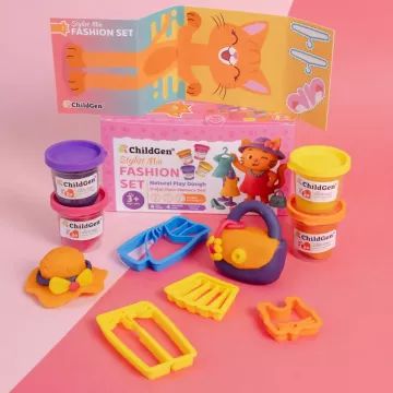 ChildGen: Conjunto de massinhas fashion na caixa – 100% natural - .Imagem