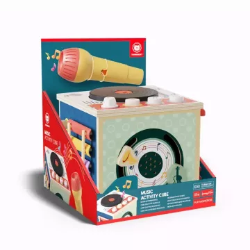 Topbright: Cub muzical Montessori cu microfon și elemente tactile - .foto