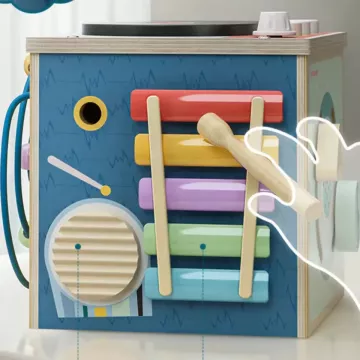 Topbright: Cub muzical Montessori cu microfon și elemente tactile - .foto