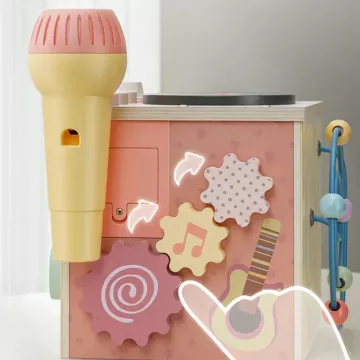 Topbright: Cub muzical Montessori cu microfon și elemente tactile - .foto