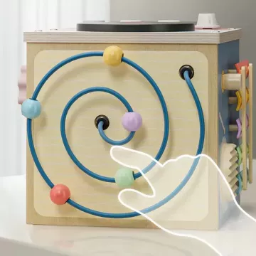 Topbright: Cub muzical Montessori cu microfon și elemente tactile - .foto