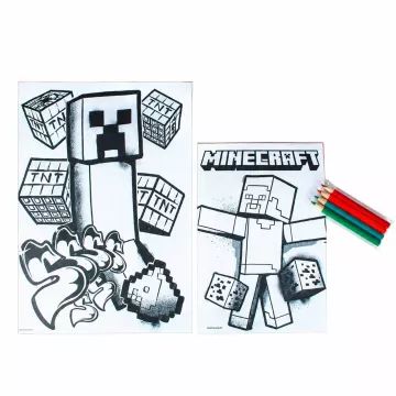 Kids Euroswan: Zestaw do kolorowania Minecraft - .zdjęcie 