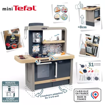 Smoby: Bucătărie de joacă interactivă Tefal Evolutive - 31 piese, AMBALAJ DETERIORAT - .foto