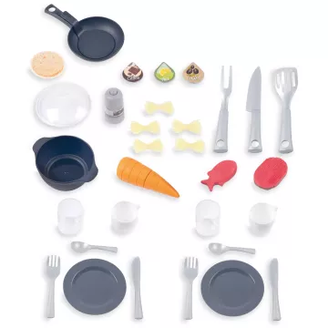 Smoby: Bucătărie de joacă interactivă Tefal Evolutive - 31 piese, AMBALAJ DETERIORAT - .foto