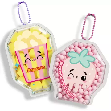 Puffy Pouches: Pufi charm design szett - vattacukor - . kép