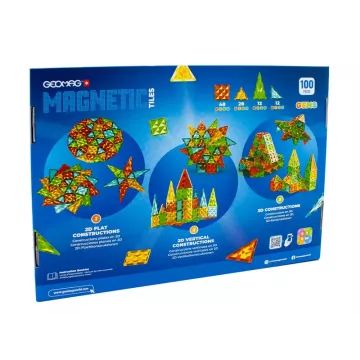 Geomag Magnetic: Klocki Magnetyczne Tiles Gems 100 4104 - .zdjęcie 