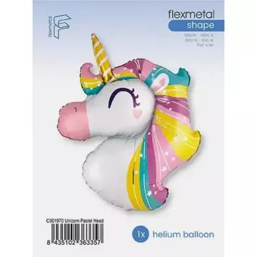 Meraviglioso palloncino in foil a unicorno, 60 cm, confezionato - .immagine