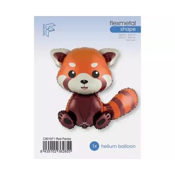 Rode panda folieballon – 60 cm, verpakt - .afbeelding