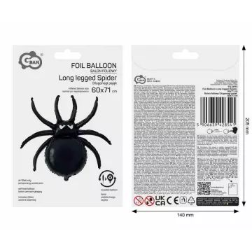 Boze spin folieballon – 60 x 71 cm, verpakt - .afbeelding