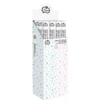 Menino ou menina? Canhão de confete pneumático 60 cm, rosa - .Imagem