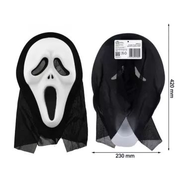 Scream-masker met capuchon – één maat voor iedereen - .afbeelding
