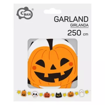 Halloween mintás papírgirland - 250 cm, színes - . kép