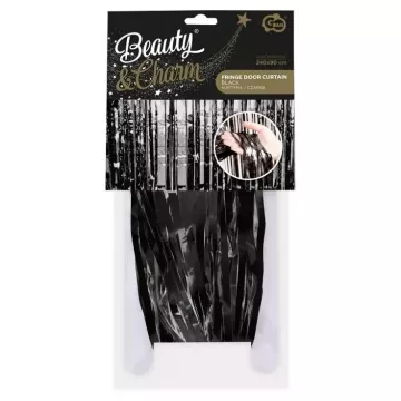 Decor din fâșii pentru uși/perete - 90 x 240 cm, negru - .foto