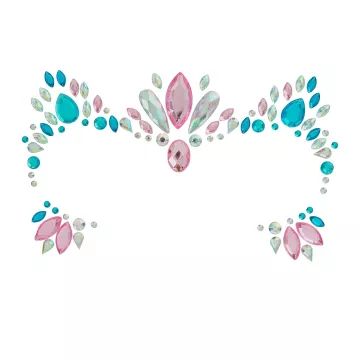 Adesivi viso con cristalli - Unicorno - .immagine