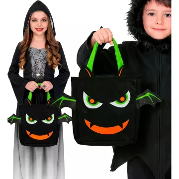 Săculeț de Halloween pentru dulciuri, cu model de liliac - .foto