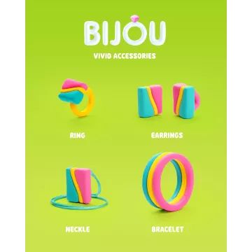 Hey Clay: Veliki set za izradu bižuterije od zraka sušeće gline – 8 komada - .slika