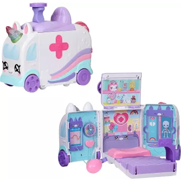 Kindi Kids: set de joacă Ambulanța Unicorni cu păpușă și accesorii - .foto