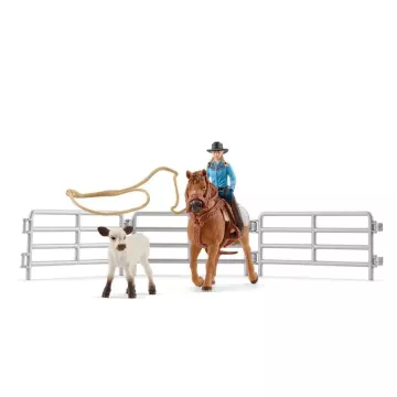 Schleich: 42577 Lasszóverseny Cowgirllel - . kép