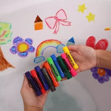 Baff Paints - Gessetti da bagno colorati - confezione da 10 pezzi - .immagine
