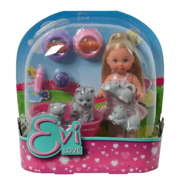 Păpușă Evi Love cu animăluțe de companie și accesorii – 2 modele diferite - .foto