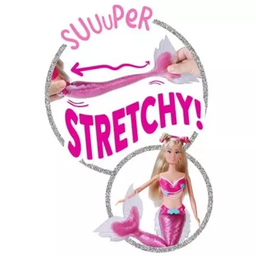 Steffi Love : Poupée sirène avec queue pailletée pressable et dauphin - .image