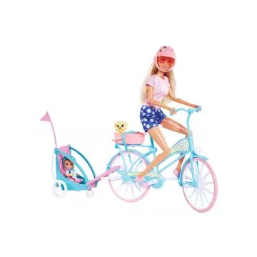 Steffi Love – Cyklistka Steffi s detským prívesným vozíkom - .Obrázok