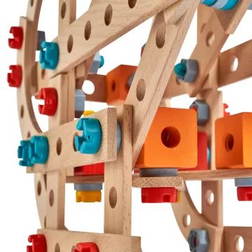 Eichhorn Construct: Juego de construcción de madera helicóptero - .imagen