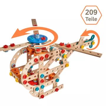 Eichhorn Construct: Drvena građevinska igračka helikopter - .slika